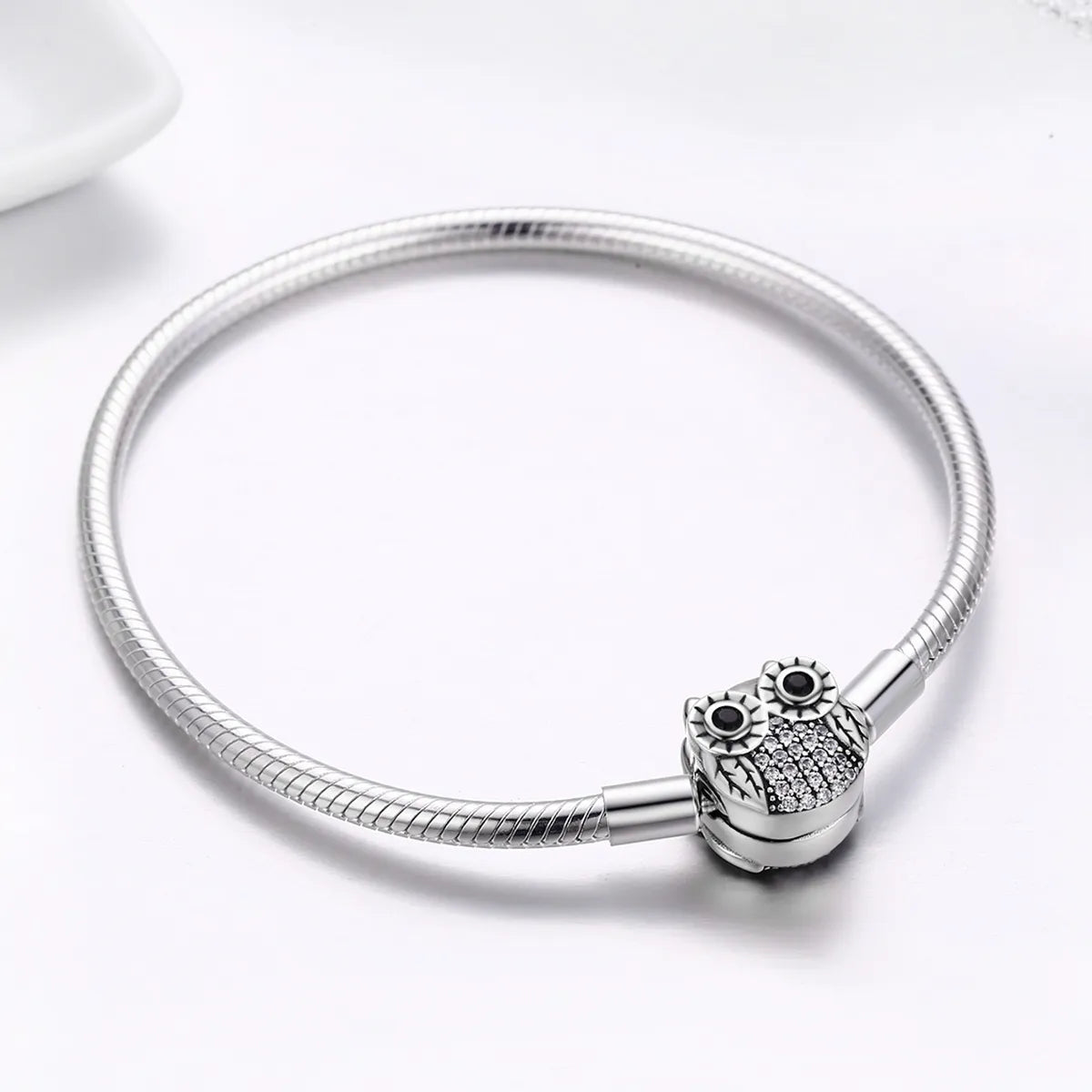Charm Bracelet with A Cute Owl Design 925 Sterling Silver
