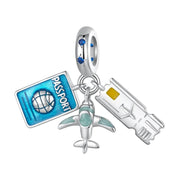 Travel Plane 925 Silver Charm