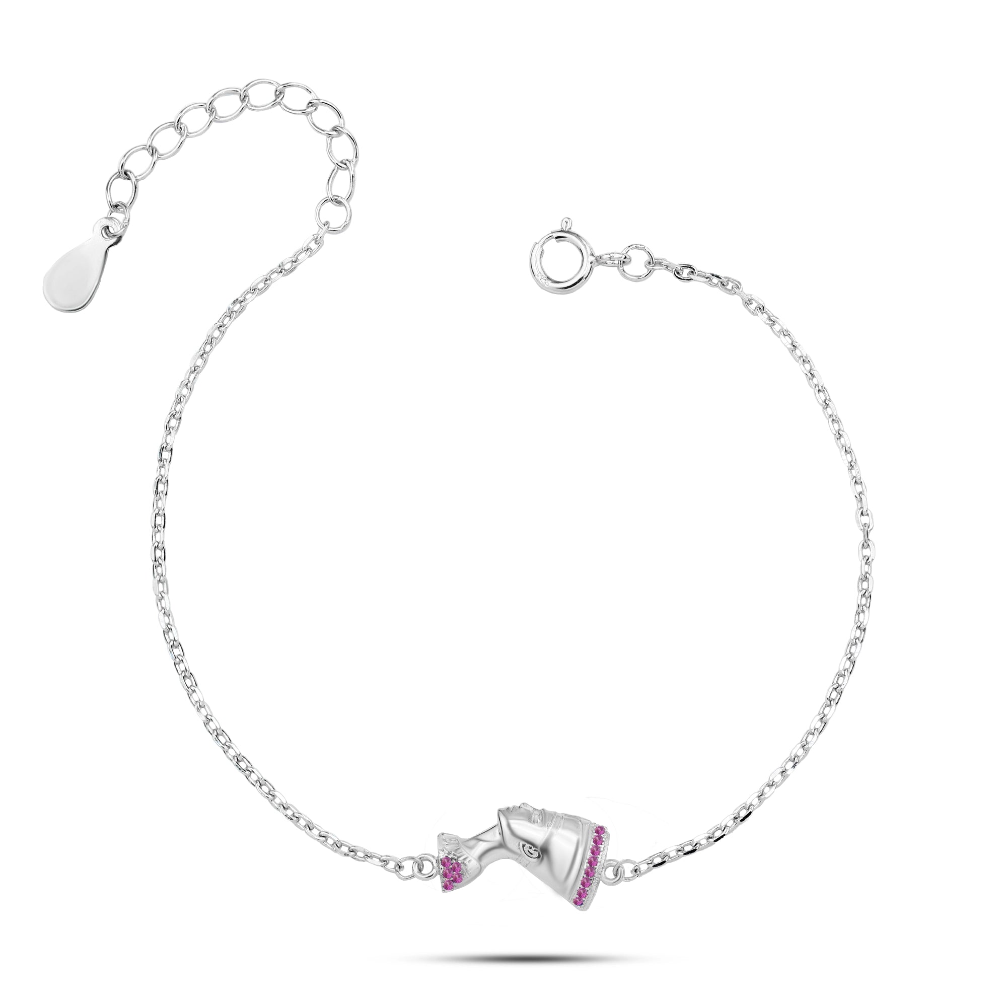 إنسيال فضة عيار 925 بتصميم أنيق على شكل تمثال الملكة نفرتيتي