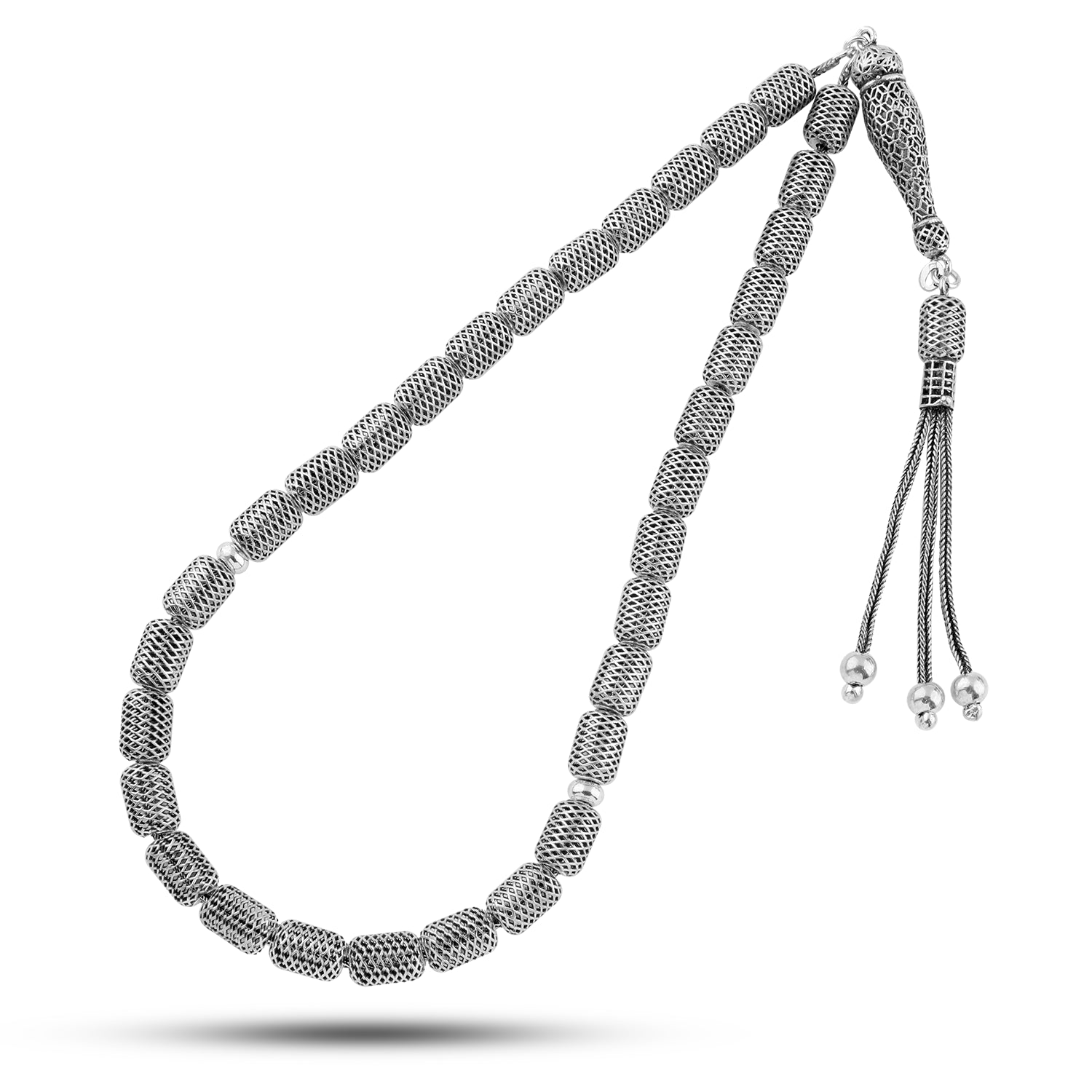 Rosary 33-bead rosary misbaha made of pure 999 silver