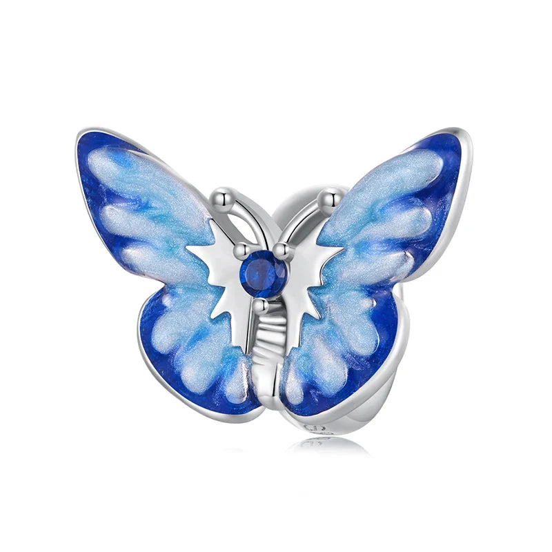 " Blue Butterfly" 925 Silver Charm