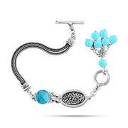 انسيال الفيروز الأنيق – وجودك جنة الدنيا – فضة مصري حريمي عيار 925