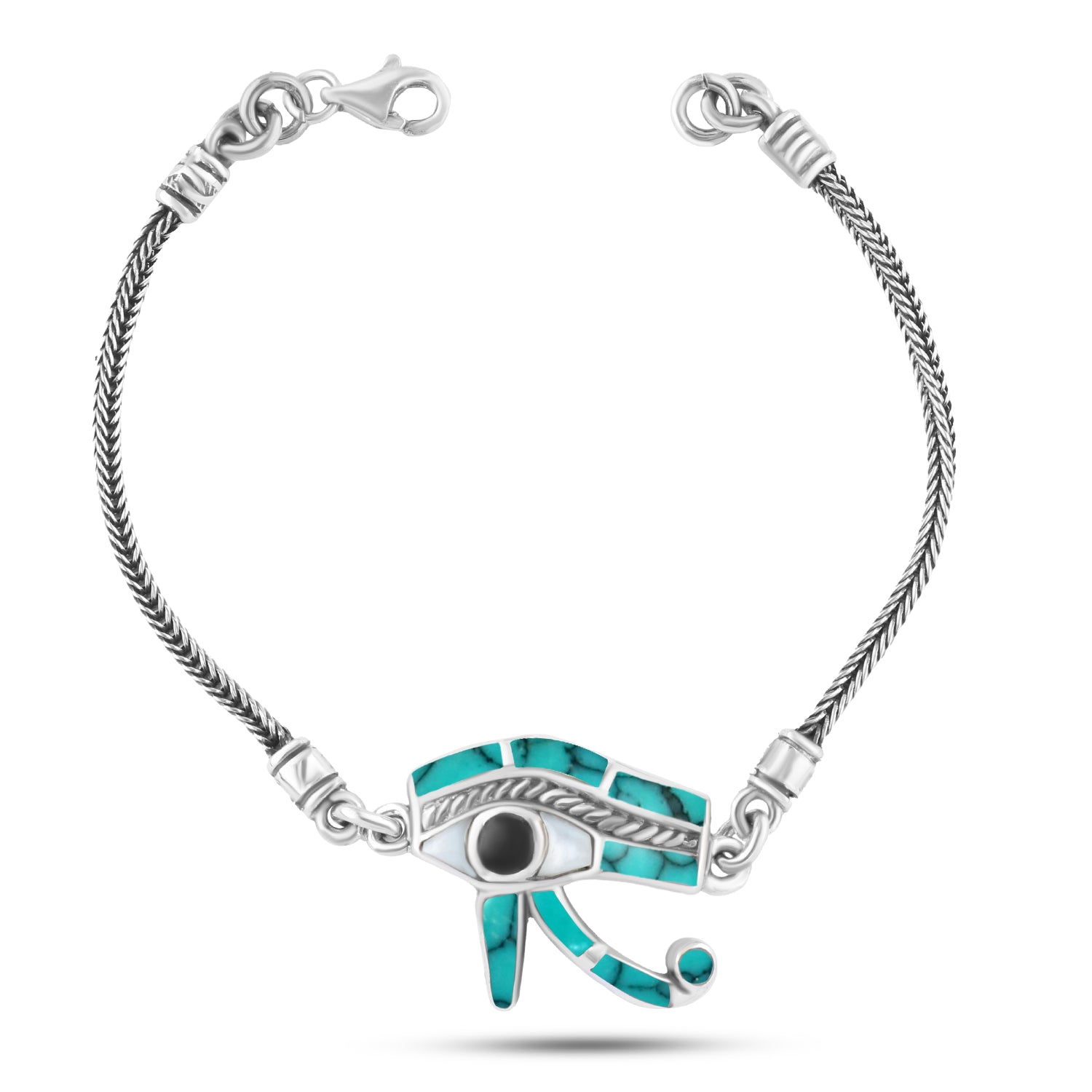 انسيال عين حورس – فضة 925 بحجر فيروزي