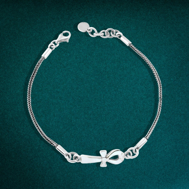 Key of Life bracelet made of 925 silver with a unique Pharaonic design.