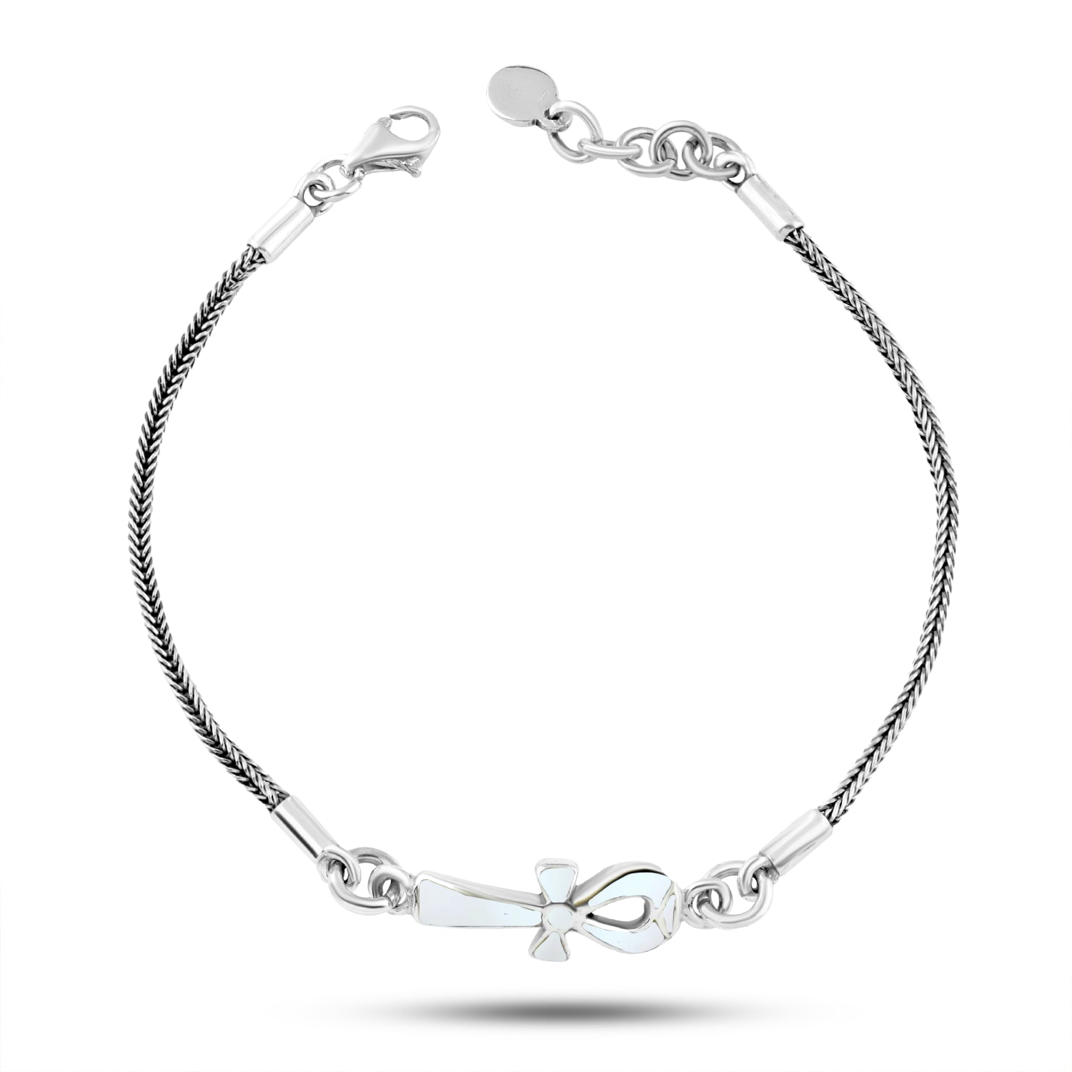 Key of Life bracelet made of 925 silver with a unique Pharaonic design.