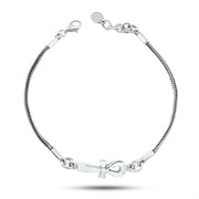 Key of Life bracelet made of 925 silver with a unique Pharaonic design.