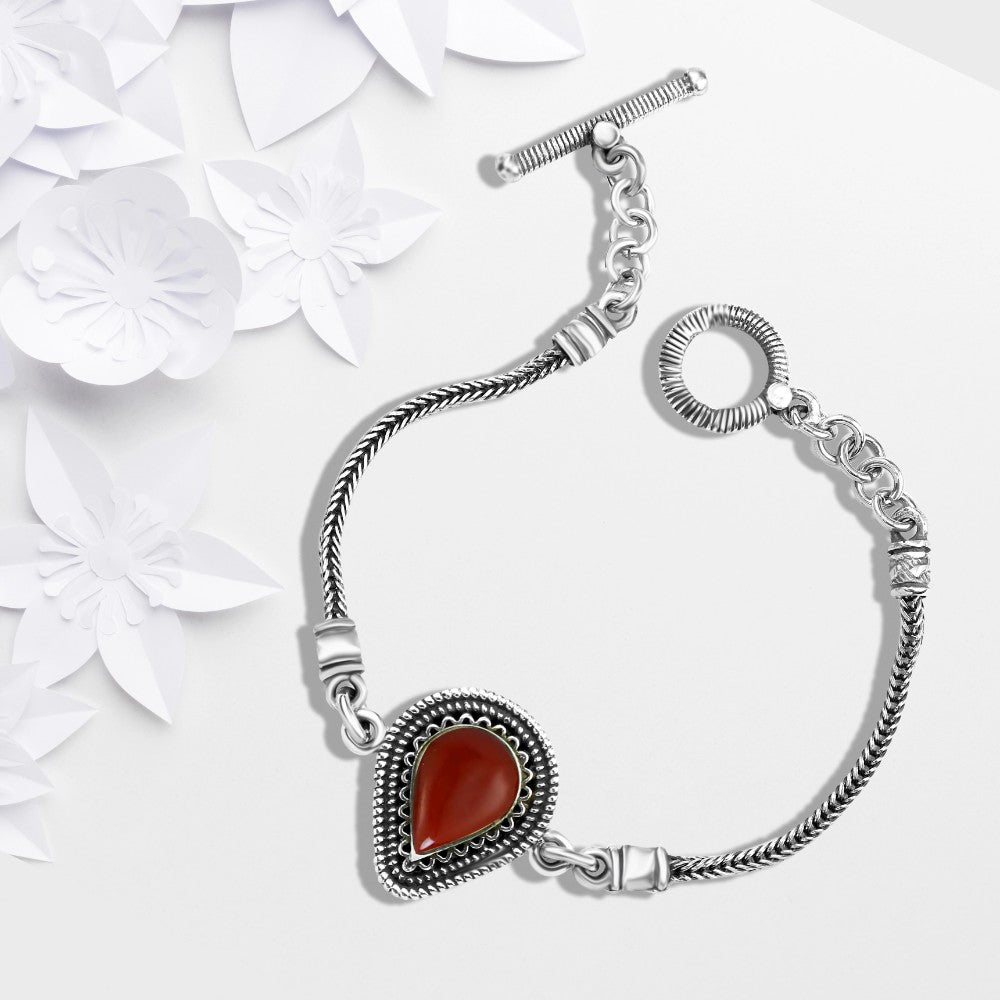 انسيال الكمثرى فضة عيار 925 بتصميم عربي