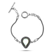 انسيال الكمثرى فضة عيار 925 بتصميم عربي