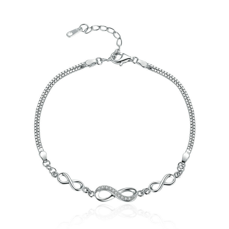 925 Silver Bracelet in the Shape of Infinity - SCB037 – Fathy