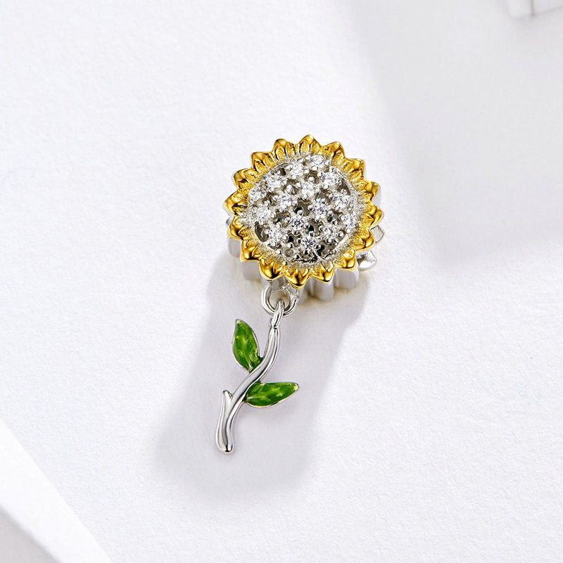 Sunflower 925 Silver Charm/Pendant