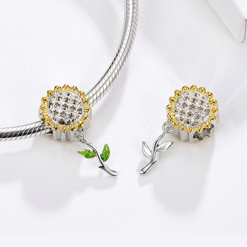 Sunflower 925 Silver Charm/Pendant