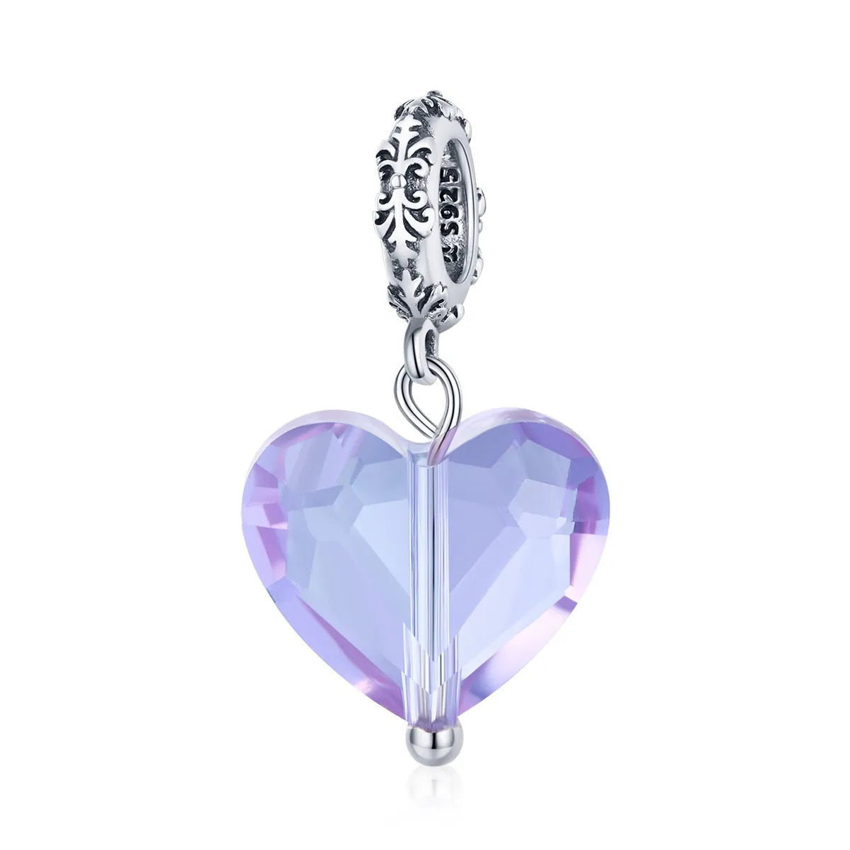 Romantic Heart 925 Silver Charm