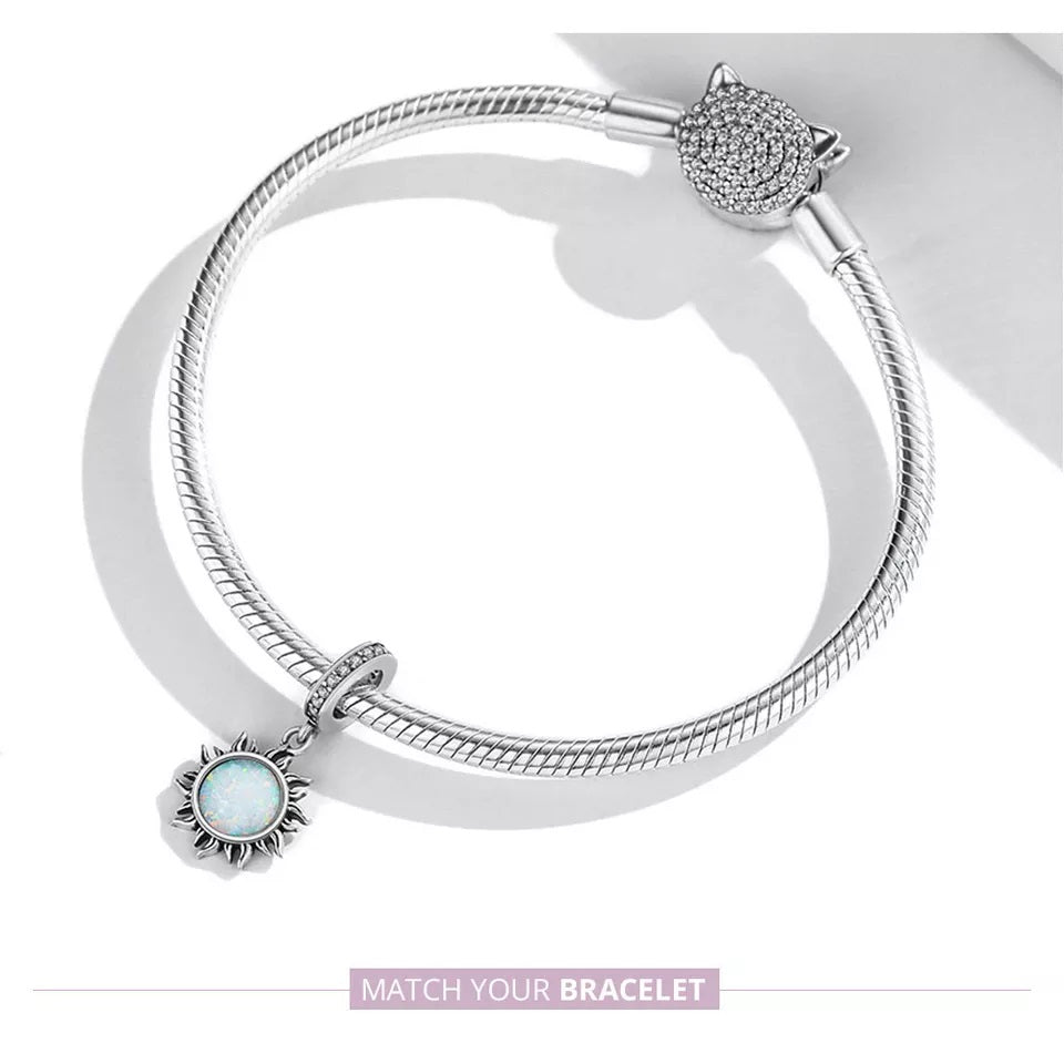 Opal Sun 925 Silver Charm