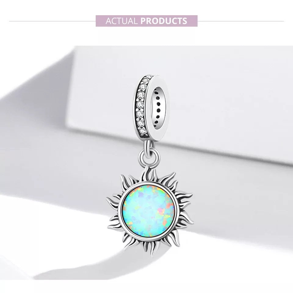 Opal Sun 925 Silver Charm