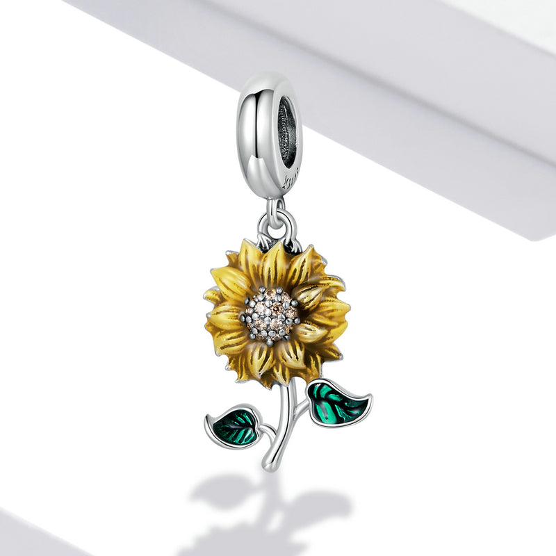 Sunflower 925 Silver Charm