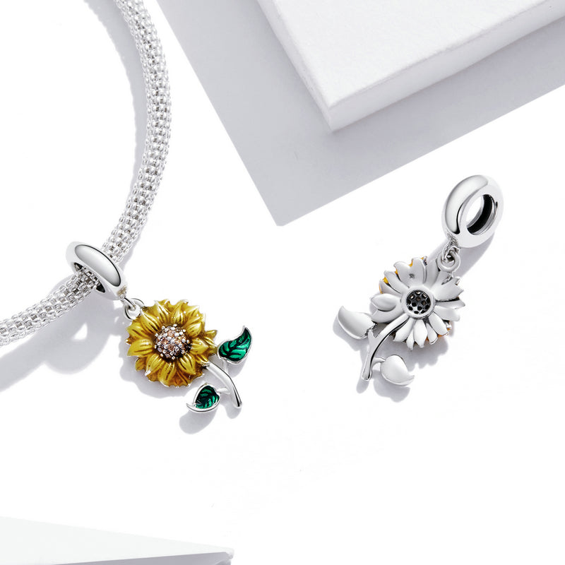 Sunflower 925 Silver Charm