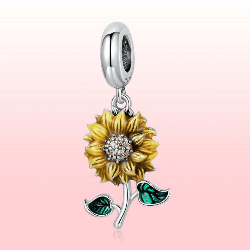 Sunflower 925 Silver Charm