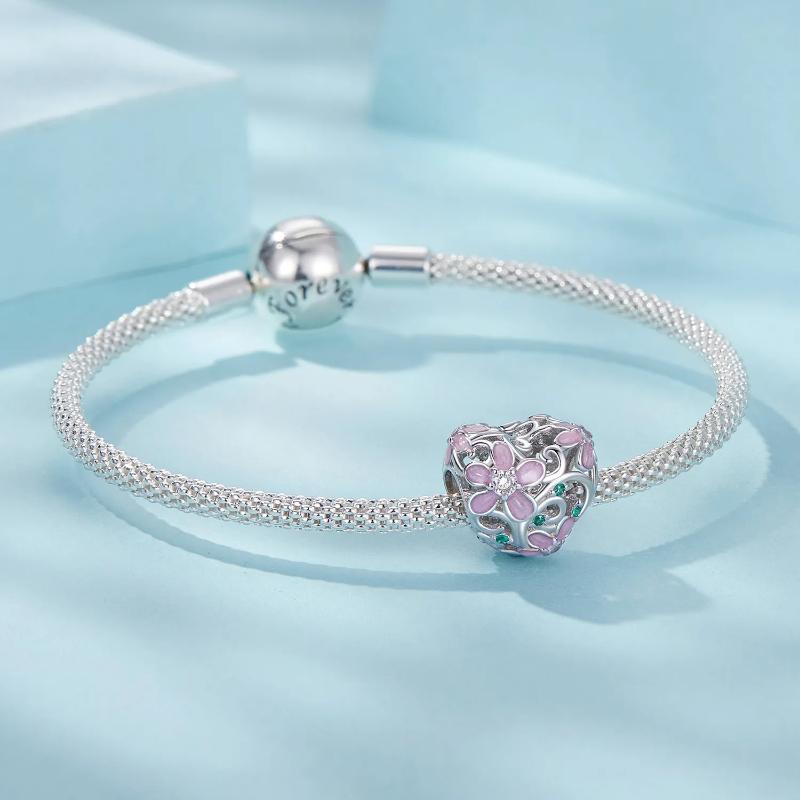 Flower Vine Charm - 925 sterling silver