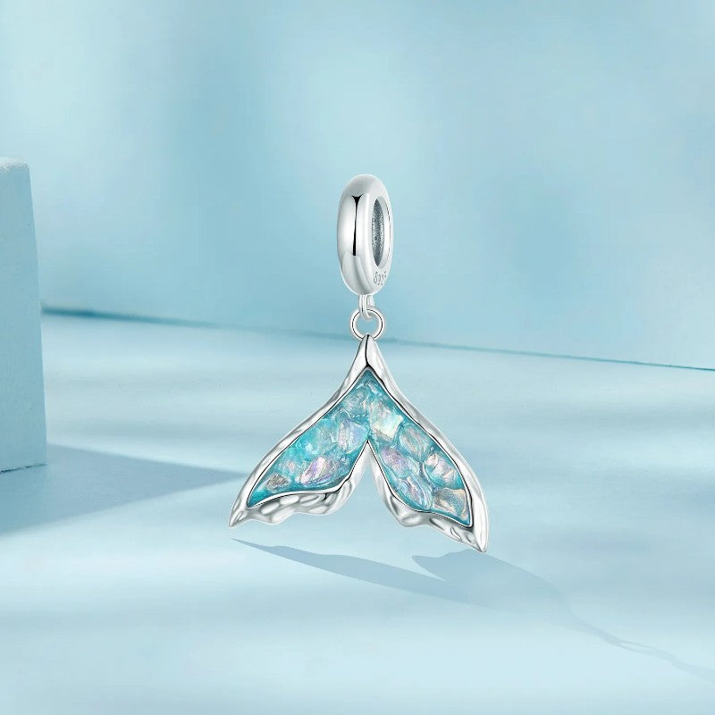 Mermaid Tail Charm - 925 Sterling Silver