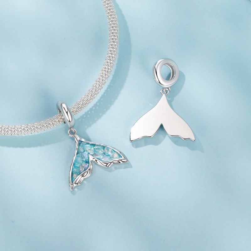 Mermaid Tail Charm - 925 Sterling Silver