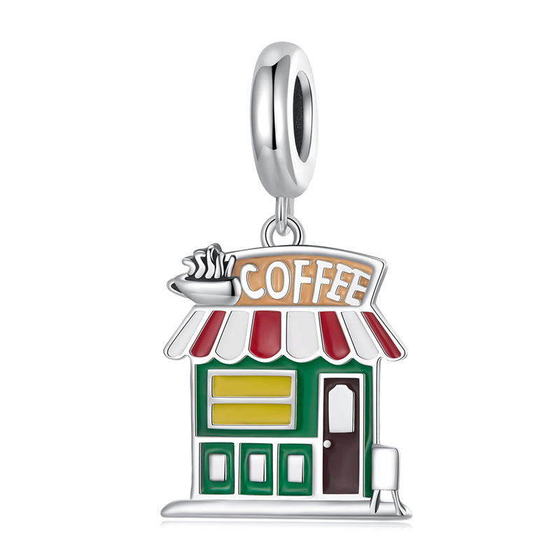 "Coffee House"925 Sterling Silver Charm