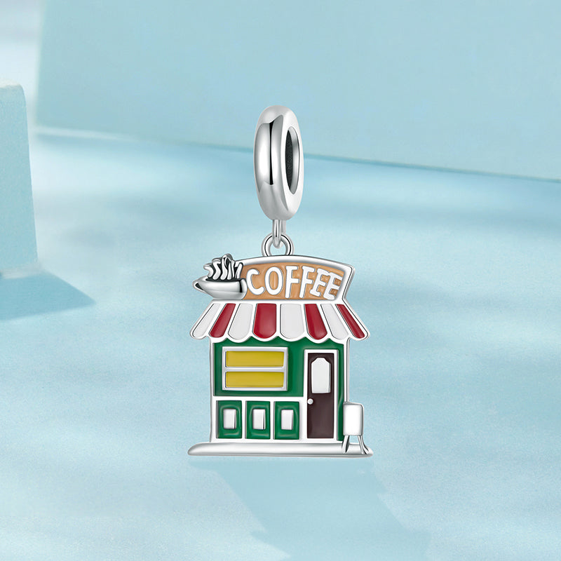 "Coffee House"925 Sterling Silver Charm