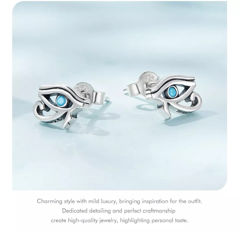 Eye of Horus 925 Silver Earring
