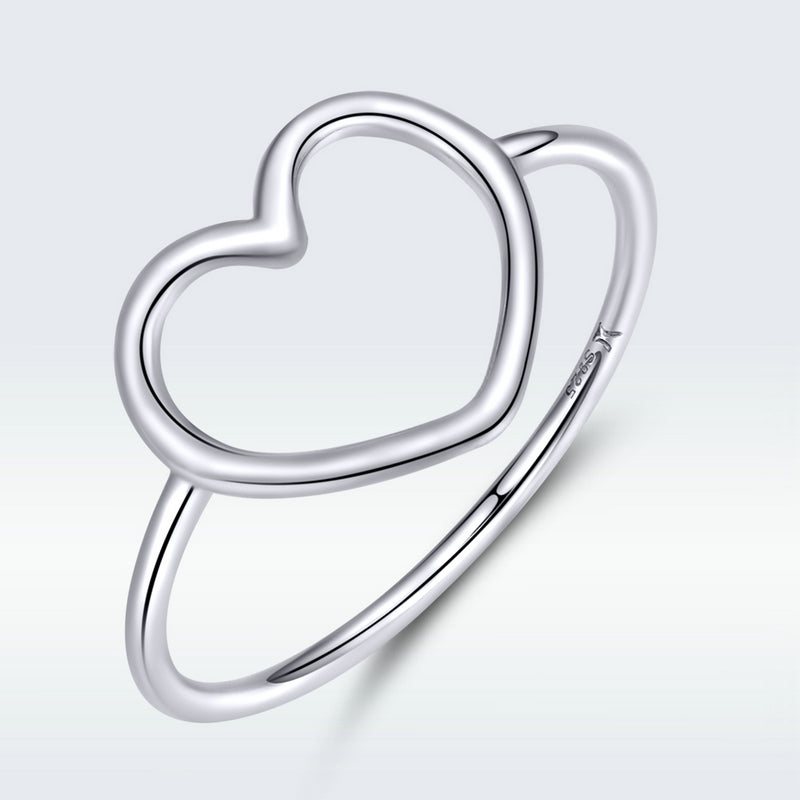 خاتم "القلب اللامع" فضة عيار 925