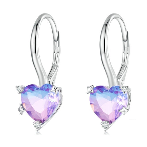 Gradient Heart 925 Silver Earring