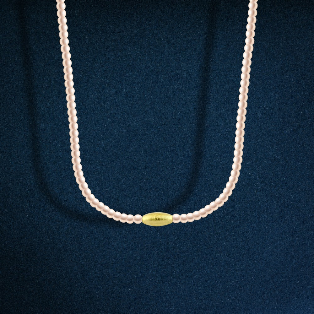 عقد بتصميم اللولي فضة عيار 925