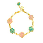 انسيال فضة مصري عيار 925 بتصميم مزخرف "رحمة – ستر – مودة – سعادة – حب"