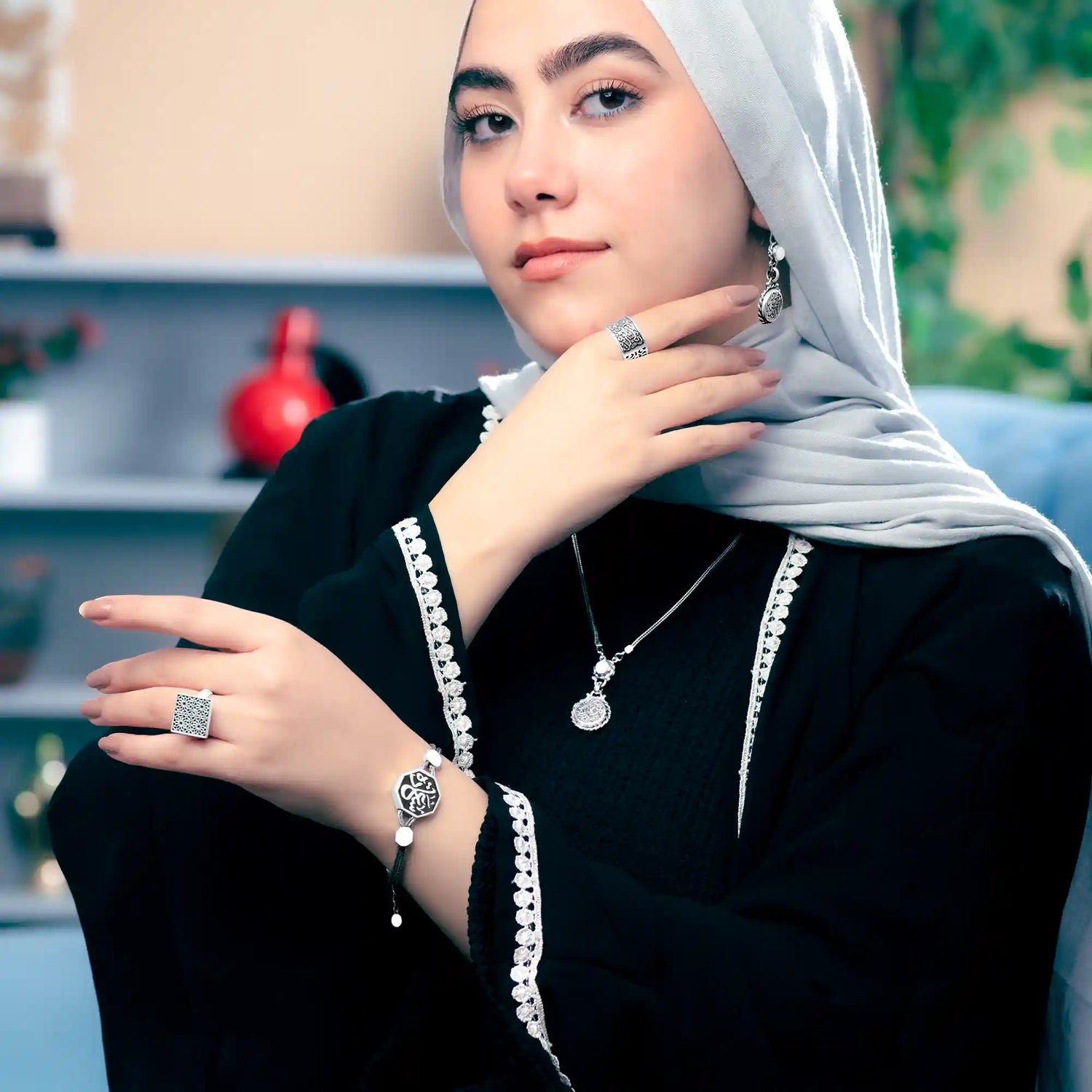 أطقم فضة نسائي عيار 925 مع الأسعار 2025 | فتحي ابراهيم