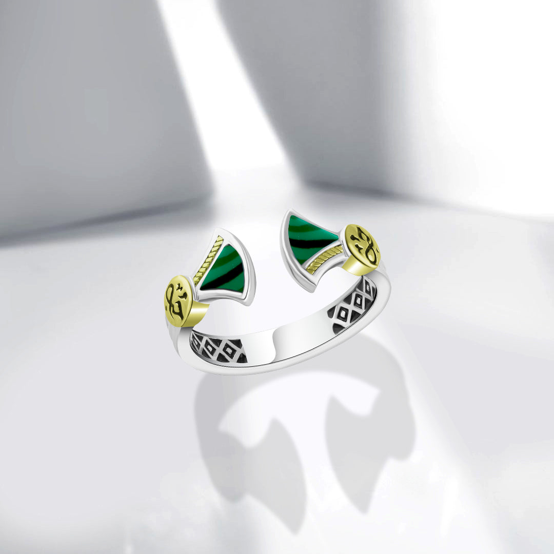 925 Silver Ring Inspired by the Pharaonic Lotus Flower