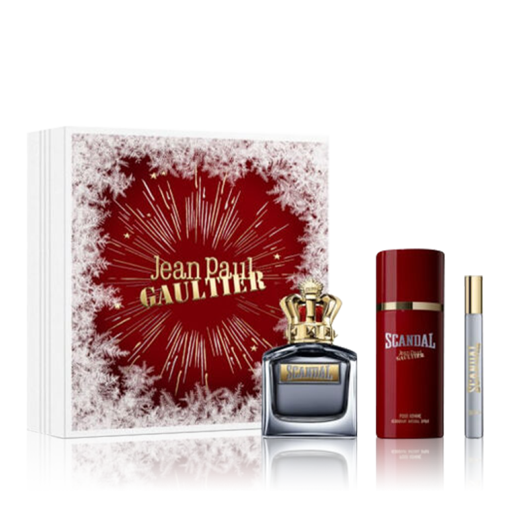 مجموعة عطر سكاندال بور هوم من جان بول غوتييه للرجال - أو دو تواليت 100مل + 10مل +مزيل عرق 150مل