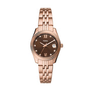 Fossil Women’s Quartz Watch with Rose Gold-Tone Stainless Steel Bracelet and Brown Dial ES5324
