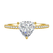 925 Sterling Silver Ring Topped with Zircon Stone with Gold Plating