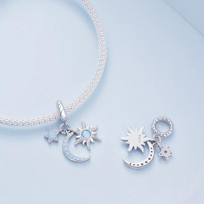 Stars Hanging 925 Silver Charm