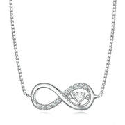 925 Silver Necklace with a Heart Inside an Infinity Design