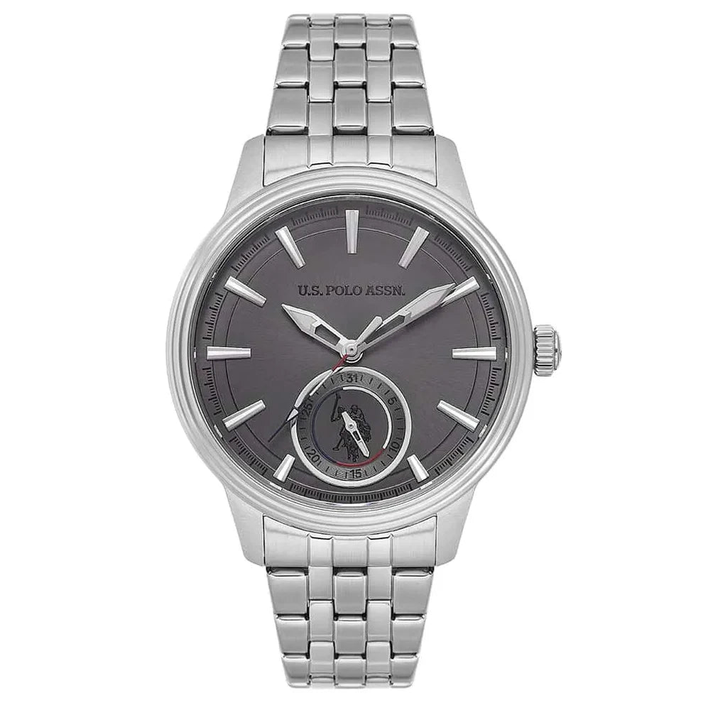 U.S. Polo Gray Dial Silver Bracelet Men's Watch
