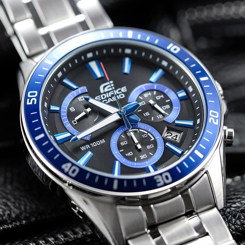 ساعة يد  كاسيو ايديفايس  رجالي   كرونوجراف   ستانلس ستيل