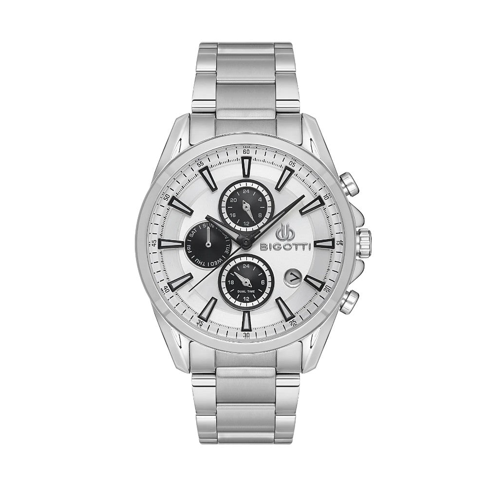 ساعة يد بيجوتي ستانلس ستيل متعددة الوظائف للرجال