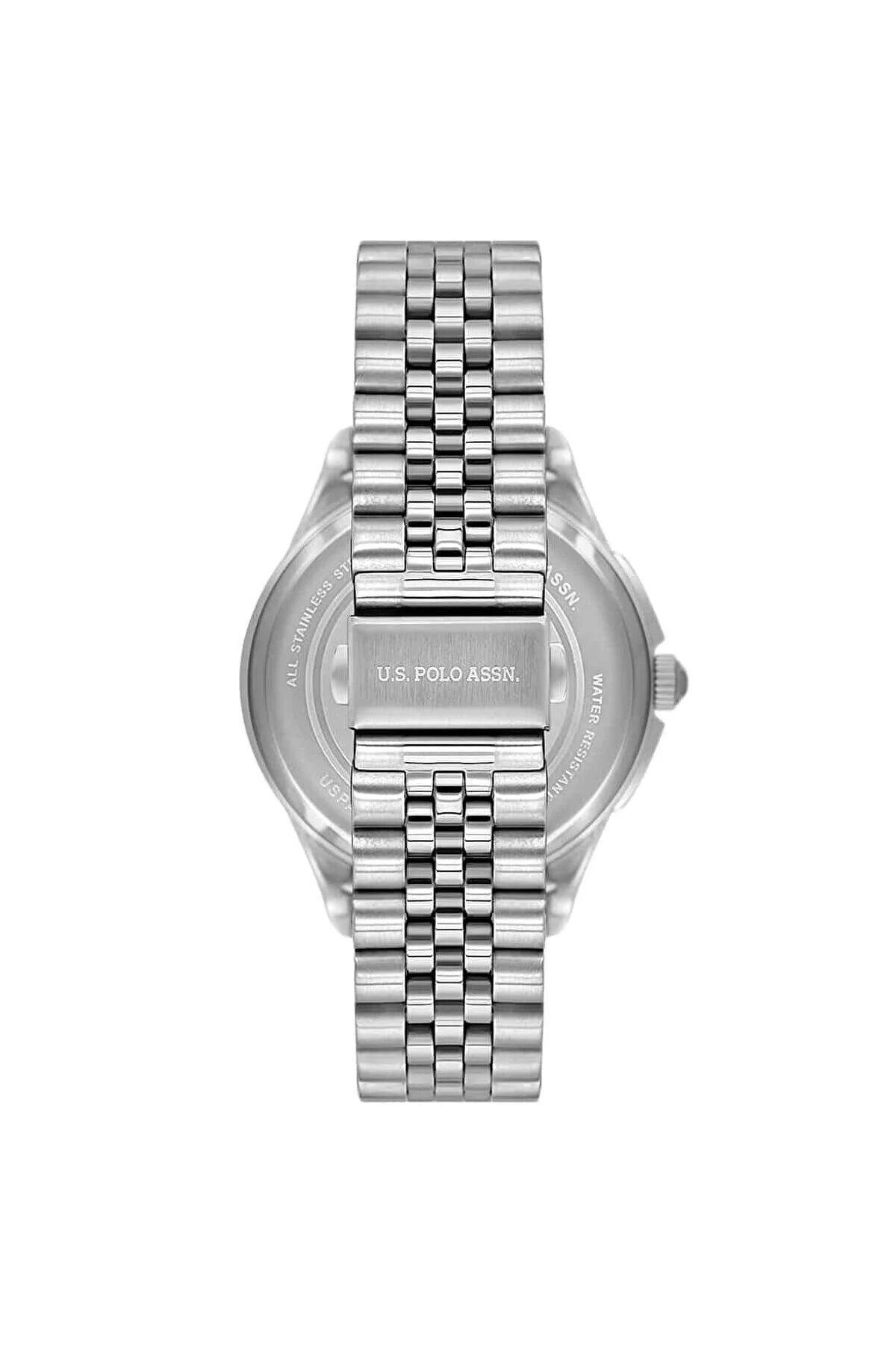 U.S. Polo Assn Men's Chronograph Watch – Black Dial & Stainless Steel Bracelet