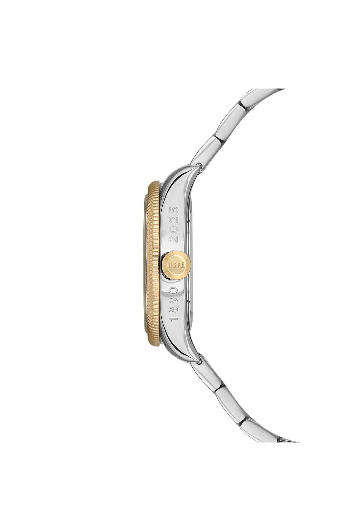 U.S. Polo Assn Women's Analog Watch – Green Dial with Roman Numerals & Two-Tone Stainless Steel Bracelet