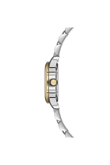 U.S. Polo Assn Women's Analog Watch – Green Dial & Two-Tone Stainless Steel Bracelet