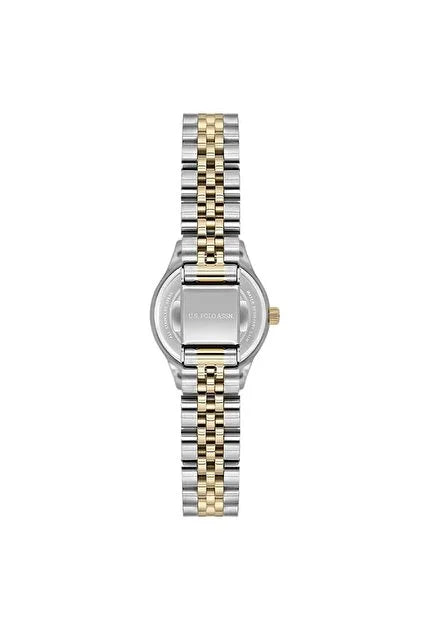 U.S. Polo Assn Women's Analog Watch – Green Dial & Two-Tone Stainless Steel Bracelet