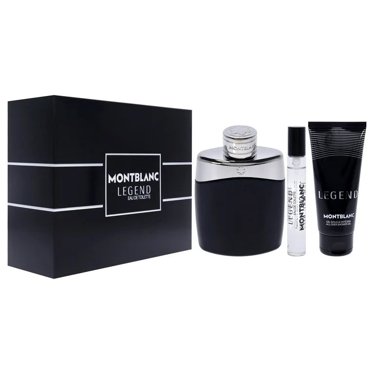 Mont Blanc Legend Gift Set: Eau de Toilette 100ml + Body Lotion 100ml + Travel Spray 7.5ml