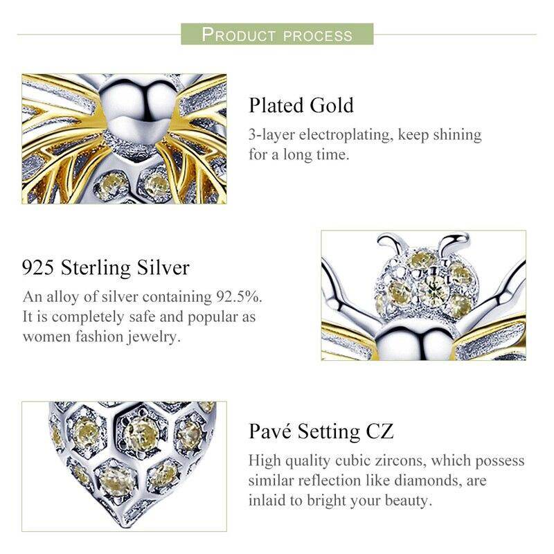 Bee 925 Silver Bracelet Charm