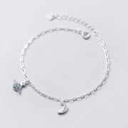 خلخال كوكب وهلال فضة عيار 925