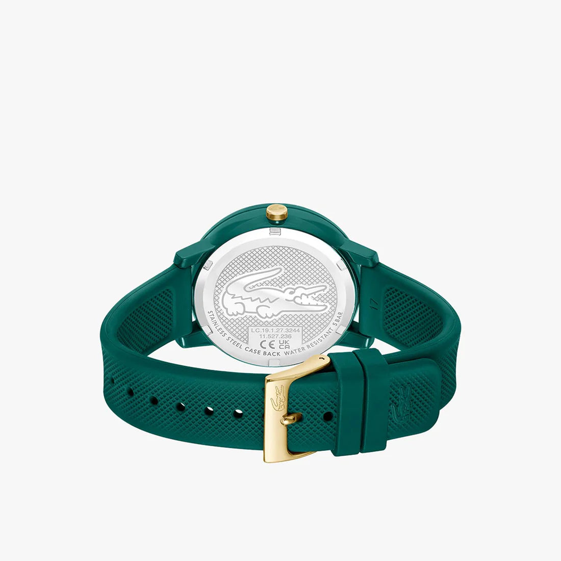 2001329 - Lacoste12.12 38mm Green Dial Green Silicone Strap Women's Watch