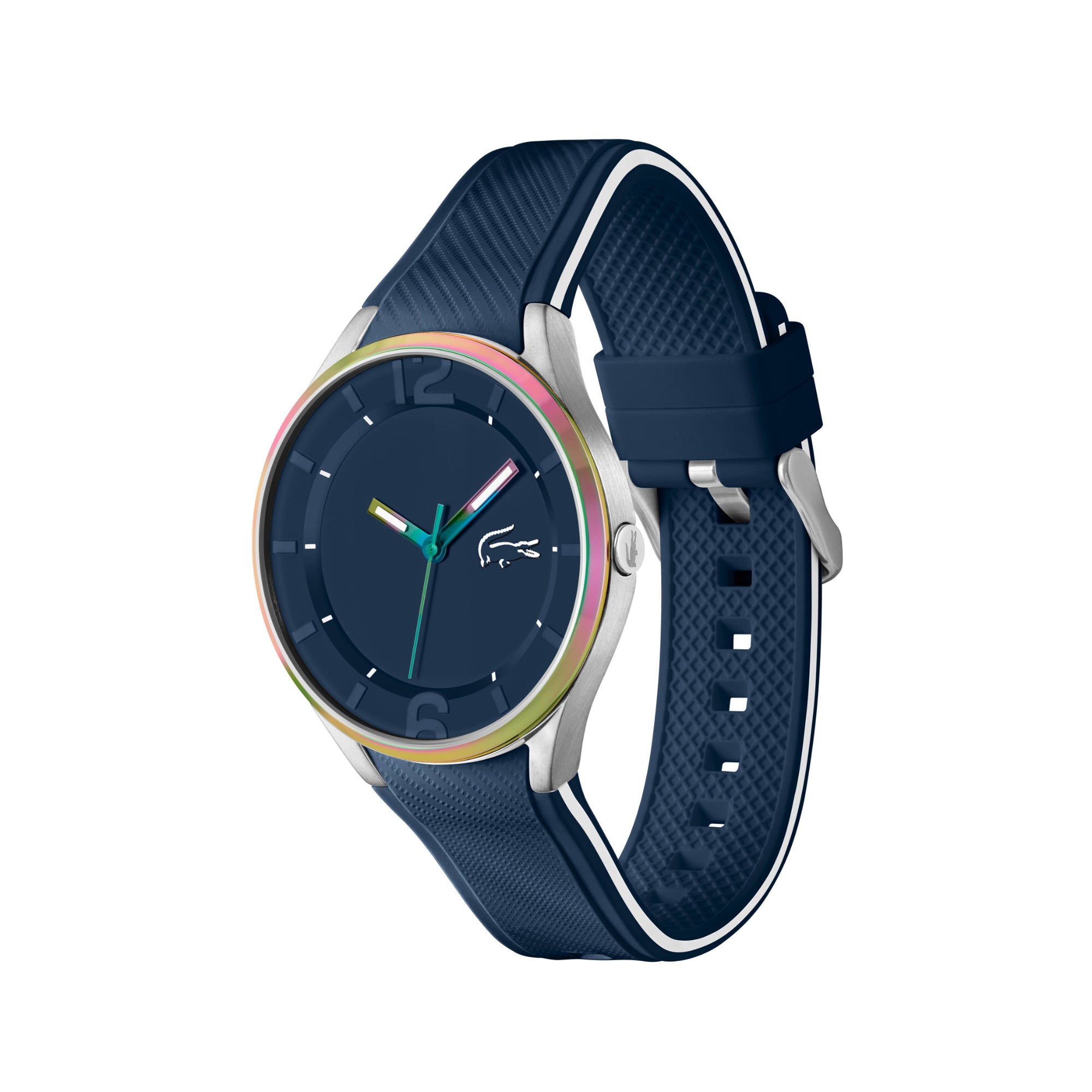 Lacoste Navy Blue Rubber Band Navy Blue Dial For Men- 2011331
